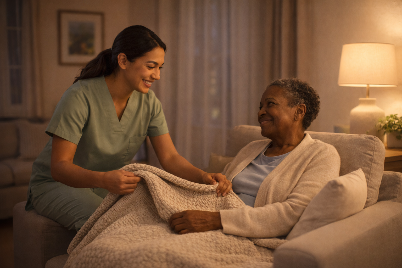 Professional 24-hour home care background